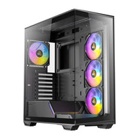 Antec C3 ARGB Black Mid-Tower Gaming PC Chassis with Tempered Glass Side Panel and Rainbow Fans