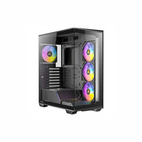 Antec C3 ARGB Black Mid-Tower Gaming PC Chassis with Tempered Glass Side Panel and Rainbow Fans