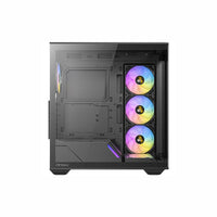 Antec C3 ARGB Black Mid-Tower Gaming PC Chassis with Tempered Glass Side Panel and Rainbow Fans