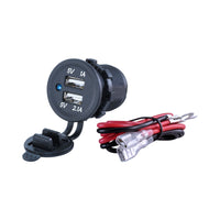 12V/24V DUAL PORTS USB CHARGER 2.1 AMP + 1 AMP - ADA-CAR-CHARGER-DUAL