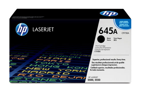 HP 645A Clj 5500 Black Print Cartridge-C9730A