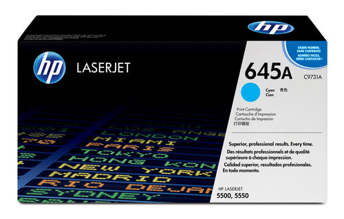HP 645A Clj 5500 Cyan Print Cartridge.-C9731A