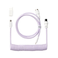 Keychron Coiled Aviator Cable - Light Purple/Straight-CAB-17