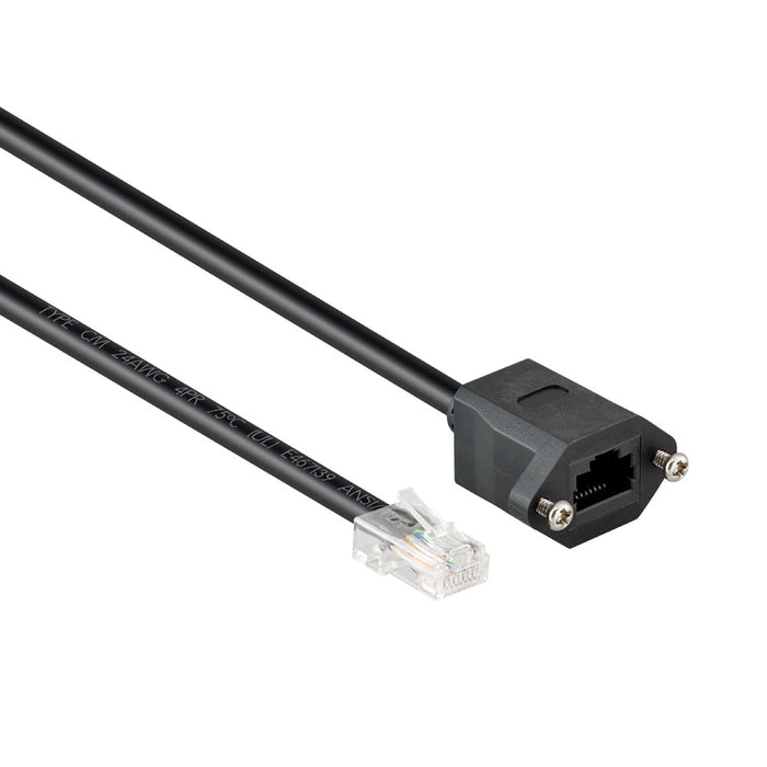 0.6M CAT6 PANEL MOUNT MALE TO FEMALE CABLE - CAB-CAT6-MF-0.6M-R