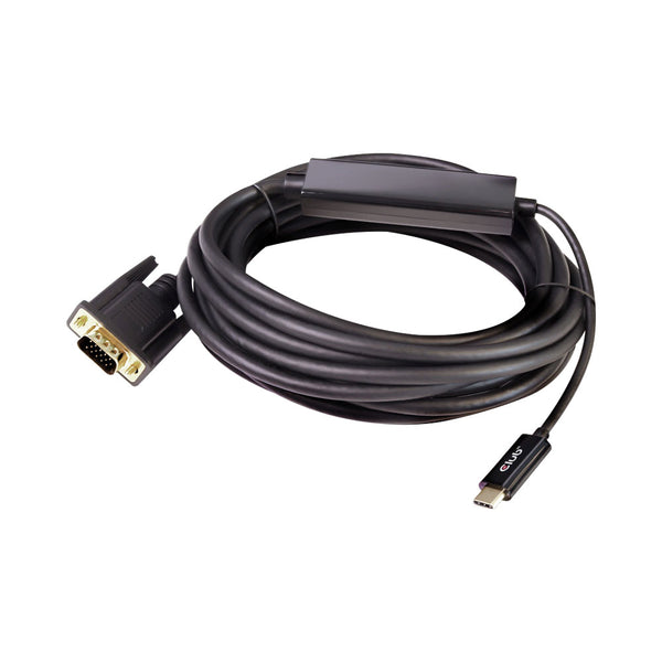 5M USB TYPE-C TO VGA ACTIVE CABLE MALE TO MALE - CAC-1512-CLUB3D