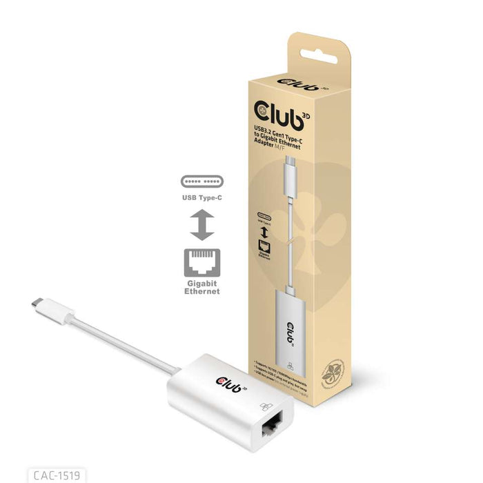 USB3.2 GEN1 TYPE-C TO GIG ETH ADAPTER M/F - CAC-1519-CLUB3D