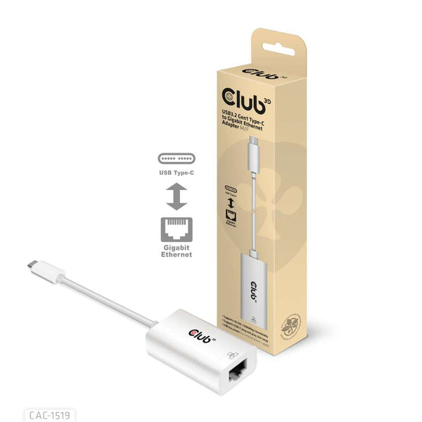 USB3.2 GEN1 TYPE-C TO GIG ETH ADAPTER M/F - CAC-1519-CLUB3D