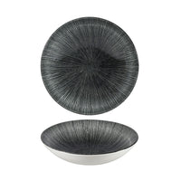 Churchill Studio Prints Agano Black Coupe Bowl 24.8cm | Restaurant-Grade Dinnerware