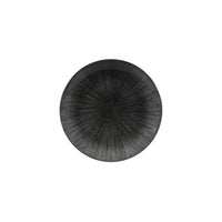 Churchill Studio Prints Agano Black Plate - 16.5cm - Round Decorative Plate for Fine Dining - Black Radial Design