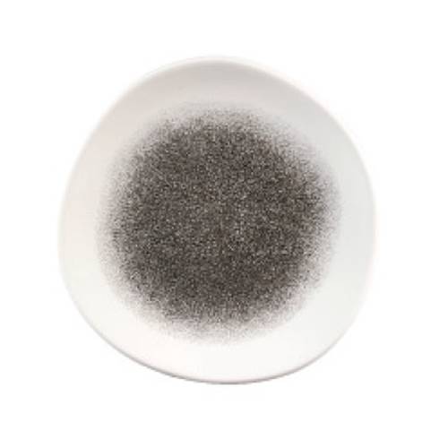 CHURCHILL Raku - Quartz Black - Organic Round Plate - 21Cm (12) - CC-RKBQ-OG8.1