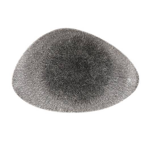 CHURCHILL Raku - Quartz Black - Chefs' Triangle Plate - 30Cm X 20Cm (6) - CC-RKBQ-TC30.1