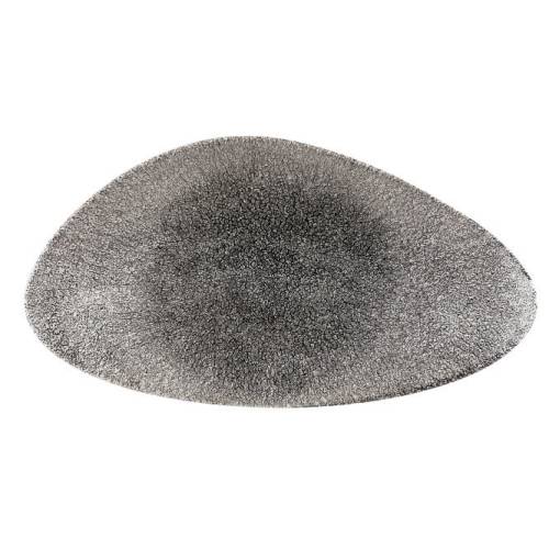 CHURCHILL Raku - Quartz Black - Chefs' Triangle Plate - 35Cm X 19Cm (6) - CC-RKBQ-TC35.1