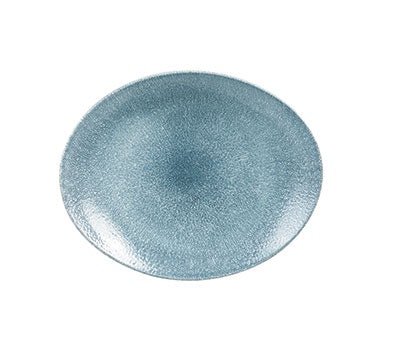 CHURCHILL Raku - Topaz Blue - Oval Coupe Plate - 31.7Cm X 25.5Cm (12) - CC-RKTB-OP12.1