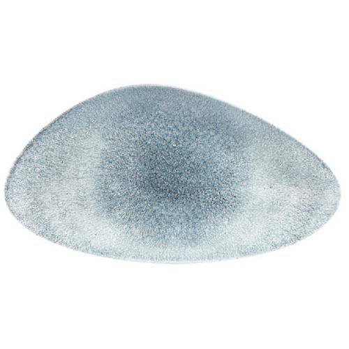 CHURCHILL Raku - Topaz Blue - Chefs' Triangle Plate - 35Cm X 19Cm (6) - CC-RKTB-TC35.1