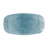 CHURCHILL Raku - Topaz Blue - Chefs' Oblong Plate - 35.5Cm X 18.9Cm (6) - CC-RKTB-XO14.1
