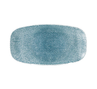 CHURCHILL Raku - Topaz Blue - Chefs' Oblong Plate - 35.5Cm X 18.9Cm (6) - CC-RKTB-XO14.1