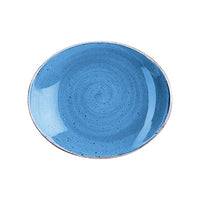 Churchill Stonecast Cornflower Blue Oval Plate - Dinnerware