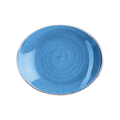 Churchill Stonecast Cornflower Blue Oval Plate - Dinnerware
