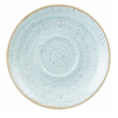 Churchill Stonecast Duck Egg Blue Saucer, 15.6cm. Hand-Painted Stoneware Dish. Restaurant & Home Use