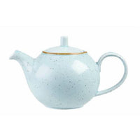 Churchill Stonecast Duck Egg Blue Teapot 42.6CL - Stylish Tea Serving with Speckled Design