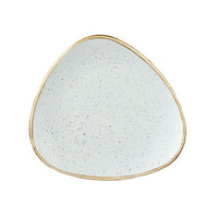 CHURCHILL STONECAST Duck Egg Blue Triangle Plate 31cm - Textured Serving Dish