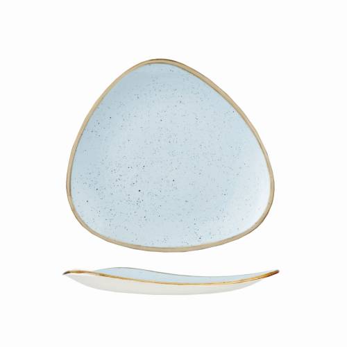 Churchill Stonecast Duck Egg Blue Triangular Plate 22.9cm - Restaurant Tableware