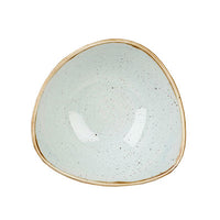 Churchill Stonecast Duck Egg Blue Triangle Bowl - 15.3cm - Hand-Painted Speckled Serving Bowl