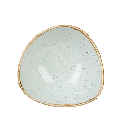 Churchill Stonecast Duck Egg Blue Triangle Bowl - 15.3cm - Hand-Painted Speckled Serving Bowl