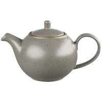 Churchill Stonecast Peppercorn Grey Teapot - 42.6cl - Rustic Hand-Painted Beverage Pot
