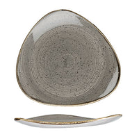 Churchill Stonecast Peppercorn Grey Triangle Plate 31.1cm - Restaurant Grade Dinnerware