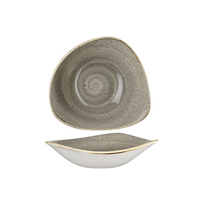 Churchill Stonecast Peppercorn Grey Triangle Bowl 18.5cm - Stylish Grey Serving Bowl