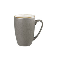CHURCHILL STONECAST Peppercorn Grey Mug 34cl - Rustic Hand-Painted Coffee Cup