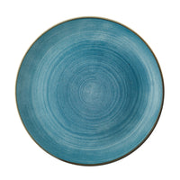 Blue Ceramic Plate - Churchill Stonecast Raw Teal Coupe Plate - 21.7cm - Restaurant Tableware - Chavda.com