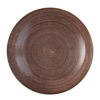 CHURCHILL STONECAST RAW Brown Coupe Plate 21.7cm | Rustic Ceramic Dinnerware | Restaurant Supply