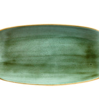 Churchill Stonecast Samphire Green Oblong Plate - 29.8x15.3cm - Chef's Plate, Green Dinnerware