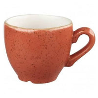 Churchill Stonecast Spiced Orange Espresso Cup - 10cl - Ceramic Coffee Cup with Handle - Restaurantware