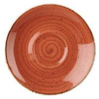 Churchill Stonecast Spiced Orange Saucer 11.8cm - Rustic Orange Plate with Speckled Design