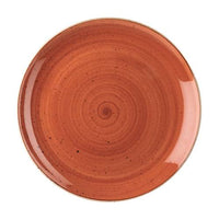 Churchill Stonecast Spiced Orange Coupe Plate 26cm | Rustic Dinnerware | Restaurant Dining Plate