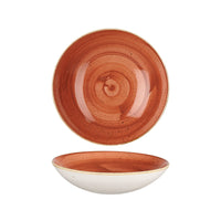 Churchill Stonecast Spiced Orange Coupe Bowl 18.2cm (12 Pack) - Rustic Orange Bowl Set from Chavda.com