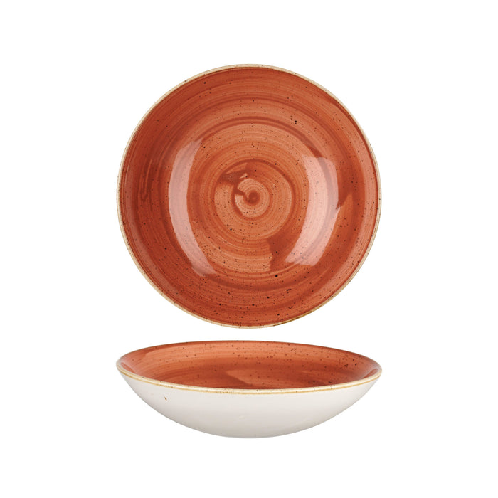 Churchill Stonecast Spiced Orange Coupe Bowl 18.2cm (12 Pack) - Rustic Orange Bowl Set from Chavda.com