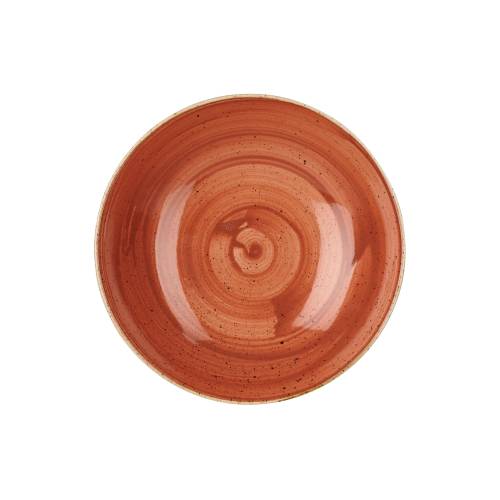 CHURCHILL STONECAST Spiced Orange Coupe Bowl 24.8CM, Orange Bowl, Serving Bowl