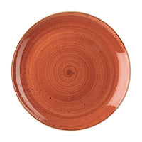 Churchill Stonecast Spiced Orange Coupe Plate - 16.5cm - Rustic Orange Dinnerware - Decorative Plate