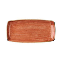 Churchill Stonecast Spiced Orange Oblong Plate 35cm x 18.5cm Ceramic Serving Dish