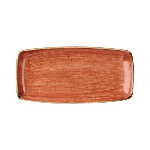Churchill Stonecast Spiced Orange Oblong Plate 35cm x 18.5cm Ceramic Serving Dish