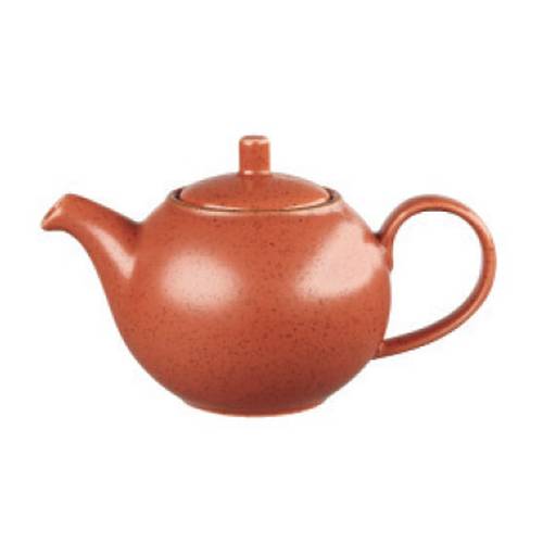 Churchill Stonecast Spiced Orange Teapot - Ceramic Teapot with Lid & Handle - 42.6cl