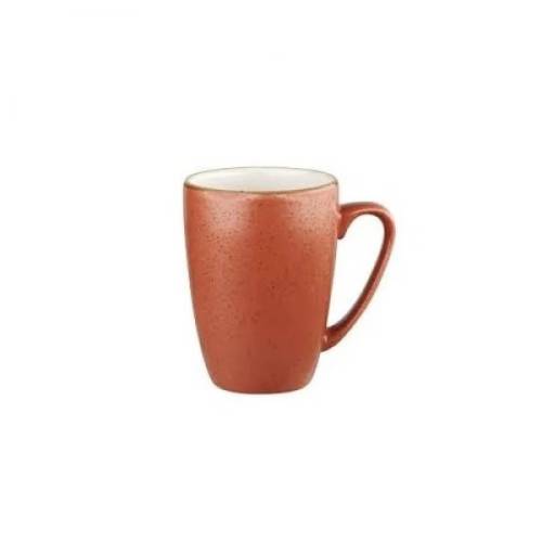 Churchill Stonecast Spiced Orange Mug - 34cl Ceramic Coffee/Tea Cup with Handle - Rustic Autumnal Design