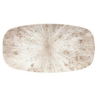 Agate Grey Plate - Churchill Stone Oblong Chef Plate 35.5cm - Decorative Restaurant Serving Platter