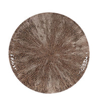 Churchill Stone Zircon Brown Coupe Plate - 26cm - Elegant Brown Dinner Plate | Chavda.com