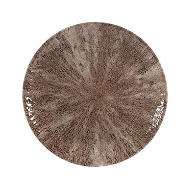 Churchill Stone Zircon Brown Coupe Plate - 26cm - Elegant Brown Dinner Plate | Chavda.com