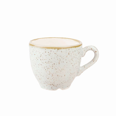 Churchill Stonecast Barley White Espresso Cup 10cl - Rustic Charm Coffee Cup